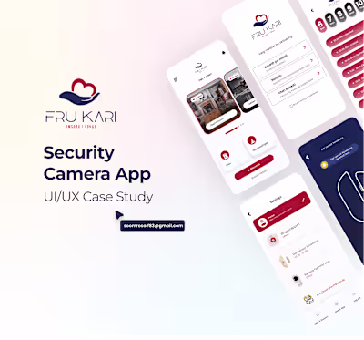UI/UX Design for a Security Camera App