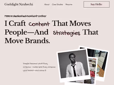 Versatile Writer's Portfolio Design