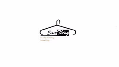A minimalist logo created for the brand ‘SamThing.’ The hang...