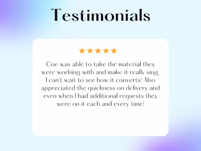 ✍🏼 Client Testimonials 