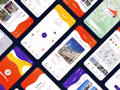 Travel planning app UX/UI design