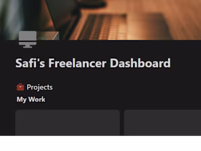 Custom Notion Dashboard for Freelance Management