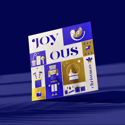 Joyous Christmas Greeting Card 🎄