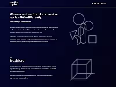 Website design Creative capital