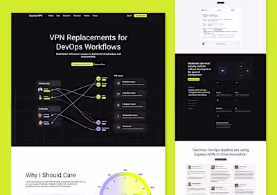 Framer Landing Page Design for DevOps Security Platform
