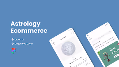 Astrology e-commerce app design.