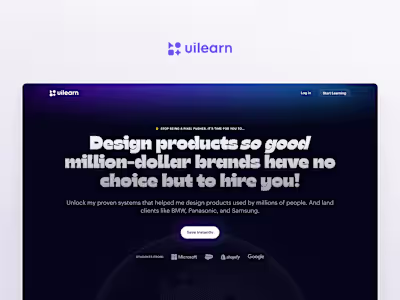 UI Learn – Website design