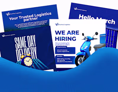 Social Media Flyers for Logistics Company