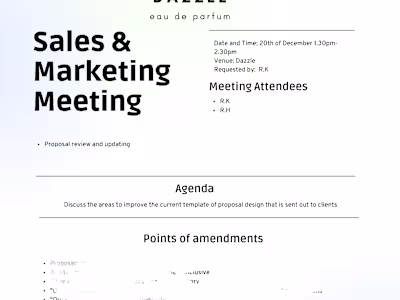 Meeting Agenda & Meeting/Event Planning