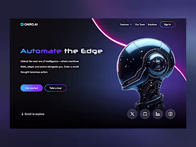 Oniro AI Website Landing Page Design