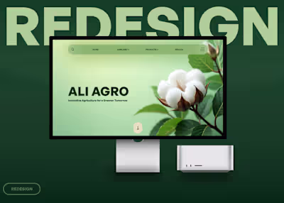 Ali Agro - Website Redesign Project UI