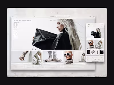 Rick Owens "Web & Mobile" Experience
