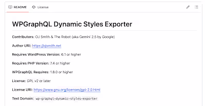 WPGraphQL Dynamic Styles Exporter Plugin Development