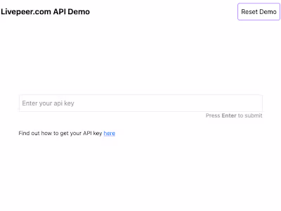 Livepeer API Demo