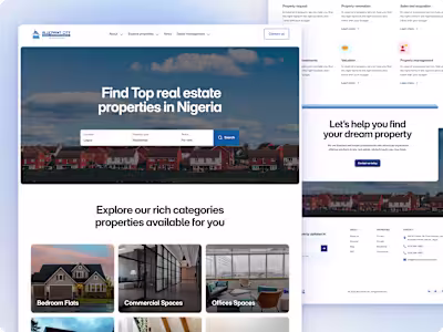 Redesigning Blueprint City Real Estate Web Page