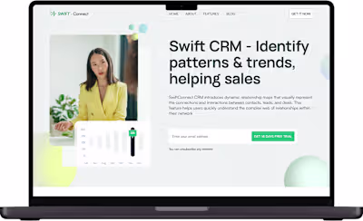 CRM Website Landing page ui design