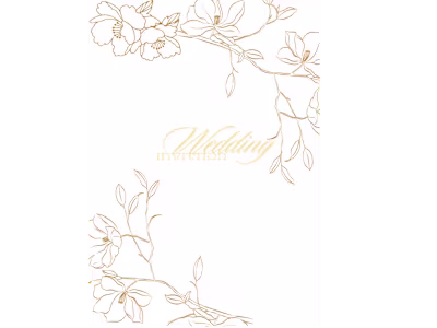 Gold Wedding Invitation