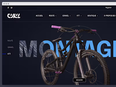 Cykl Bicycle Store | Shopify | UX/UI | Ecommerce