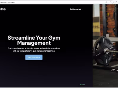 Full-Stack Application for Gym Management