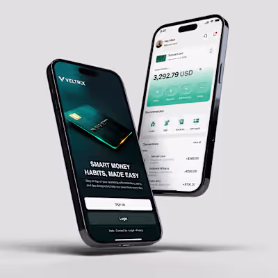 Veltrix Fintech App Design