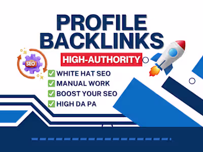 Create SEO High Authority do follow DA 90 profile backlinks