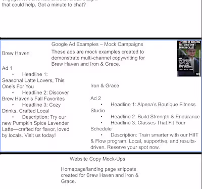 Google Ad Campaign – Junk