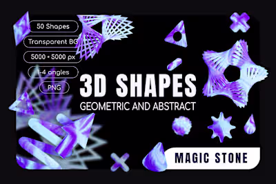 Day 2. Hey! 👋 I’m sharing a bunch of my 3D shapes( Figma Co...