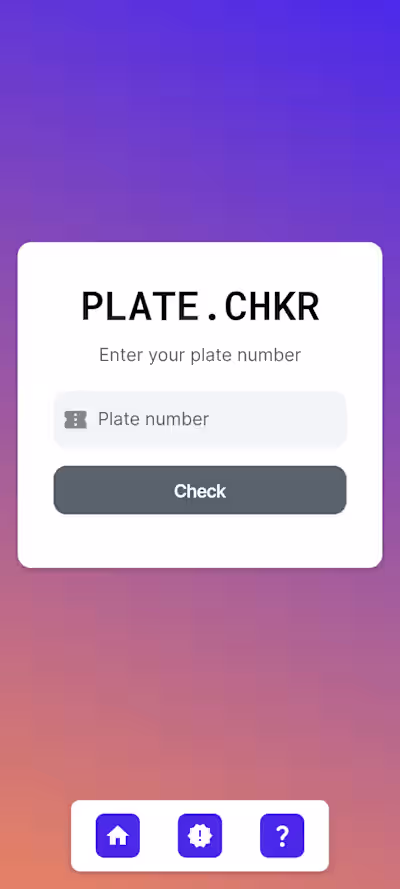 Plate Checker