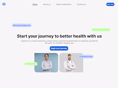 Healthcare website design