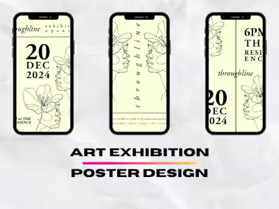 Throughline Art Exhibition Opening Posters