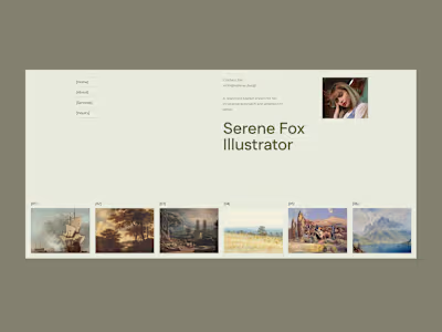 Serene Fox - Portfolio Artsy Web Design