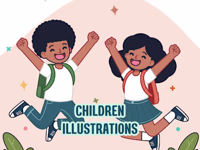 Children back to school illustrations