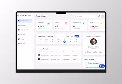Medicare Website UI/UX dashboard Design