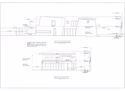 Full architectural drawing set including