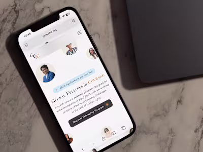 Global Fellows in Courage | Website Design & Dev 
