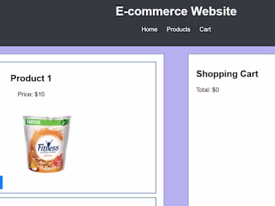E-commerce website basic layout