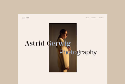 "Astrid" Framer Portfolio Template