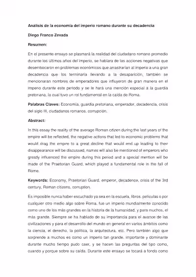 Essay in Spanish