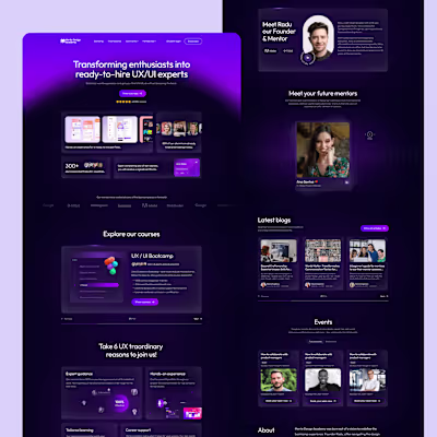 Website design for design academy