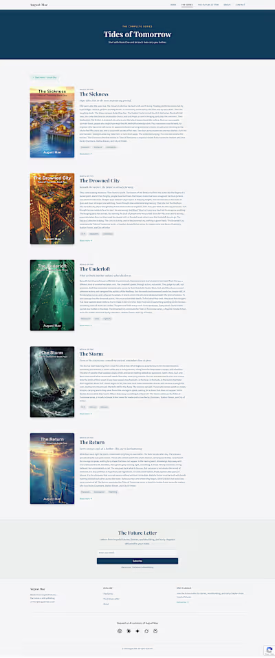 Indie Author Website on a