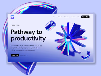 Pathway to Productivity – SaaS Web App Landing Page UI