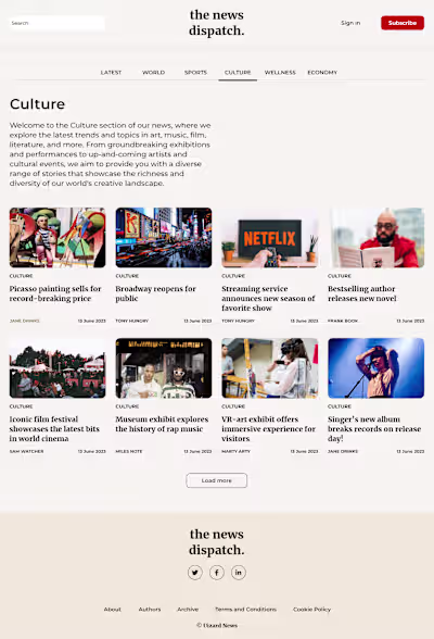 News website (The news dispatch.)