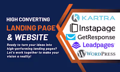 I will landing page on getresponse, unbounce, leadpages, wordpr…
