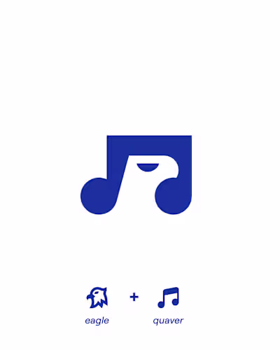 Eagle and Quaver Logo Design for Purchase Exclusive ready-ma...