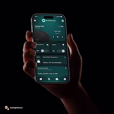 Smart Home Control App UI