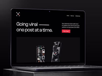 Viralink - Social media services design agency website
