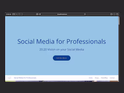 Copywriting for a SMM's personal website