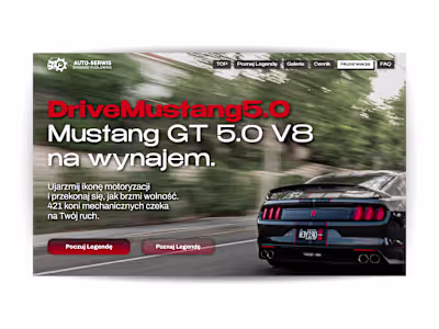 DriveMustang5.0: Premium Automotive Rental Platform