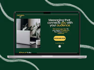 Landing Page Design For Email Copywriter