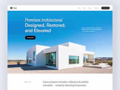 Real Estate Website Design https://www.behance.net/rajesh_go...